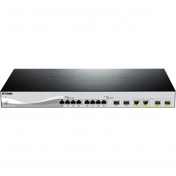 D-Link Managed L2 Network Switch DXS-1210-12TC with 12 Ports, 8x10G Ethernet and 4xSFP in Black Silver