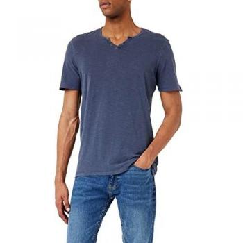 Jack & Jones Basic Split Neck T-Shirt, Navy Blue, Standard Fit, Men's XL