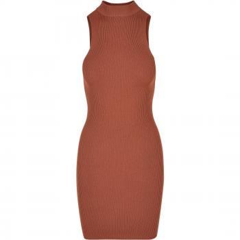Urban Classics Women's Cut Out Sleeveless Terracotta Dress