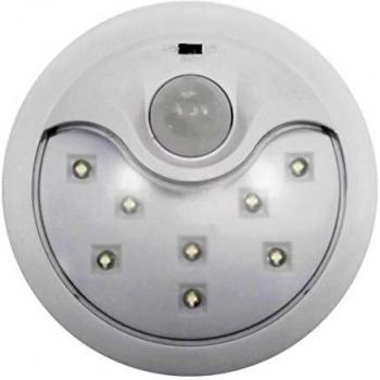Garza Power - Detector de Movimiento Infrarrojos con Luz LED Quitamiedos, sistema Portátil, ángulo de Detección 120º, color Blanco