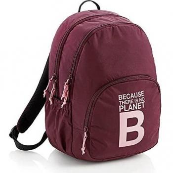 Miquelrius ECOALF - Mochila Grande Triple, Tres Compartimentos, Materiales Reciclados, color Burdeos
