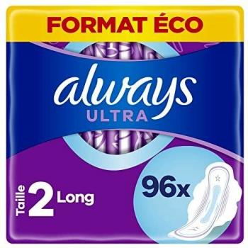 Compresas Higiénicas Always Ultra Long con Alas - Paquete Mensual de 96 Unidades (3 x 32)