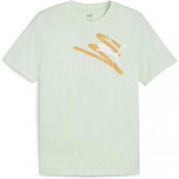 Camiseta Puma Essentials+ Ab Summer Verde Hombre, Manga Corta, Material Transpirable, Diseño Moderno, Logo Puma en el Pecho