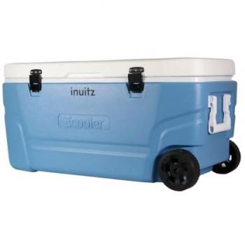 Nevera Portátil con Ruedas Inuitz Atlantic Roller 120 Litros - Aislante de Poliuretano, Cierres de Acero, 4 Posavasos, Sistema Antigoteo, Asa Reforzada y R