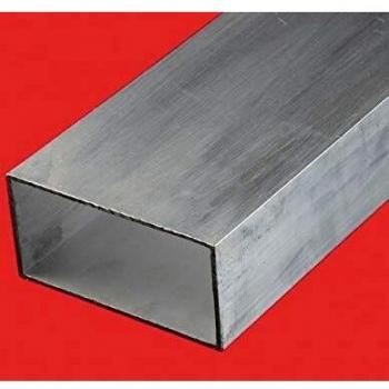 Tubo rectangular de aluminio 80x40 mm, grosor 3 mm, longitud 1 metro