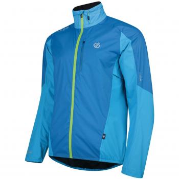 Dare 2b Mediant Lightweight Waterproof and Breathable Reflective Ventilted LED Compatible Cycling Shell Chaqueta, Hombre, Azul Gasolina/Azul Atlántico, S