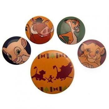Badge Pack Pack CHAPAS Disney EL Rey Leon Hakuna Matata, Amarillo, 25/38 mm