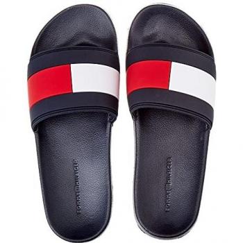Tommy Hilfiger Piscina de Bandera Esencial, Chanclas Hombre, Blue, 39 EU