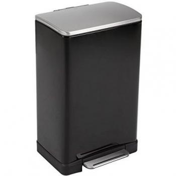 EKO Cubo de basura para pedal E-Cube 40 L Negro mate