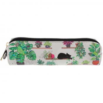 Bug Art Cat & Plants Long Pencil Case - 20x5x5 cm