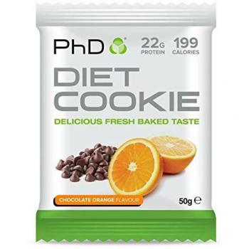 PhD Diet Cookie Chocolate Orange - 12 Barras