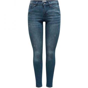 Only Wauw Life Skinny Fit Jeans Blue Black Denim XS
