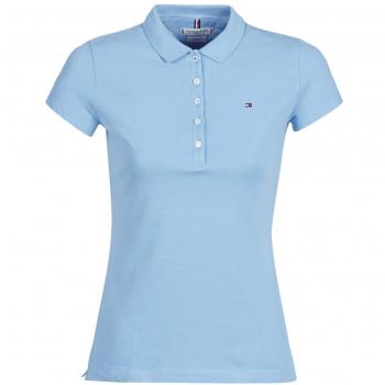 Tommy Hilfiger New Chiara Str Pq Polo SS, Mujer, Azul