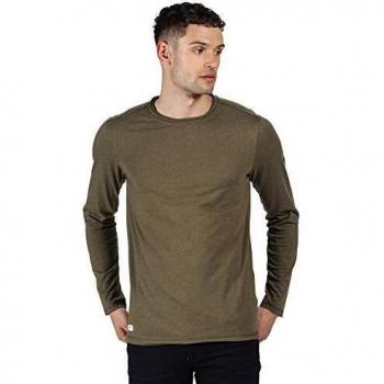 Regatta Karter II Camiseta De Manga Larga, Camo Verde, S para Hombre