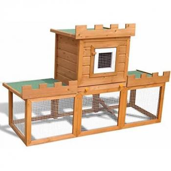 vidaXL Outdoor Large Rabbit Hutch House Pet Cage Single House