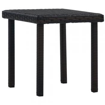 vidaXL Garden Tea Table Brown 40x40x40 cm Poly Rattan