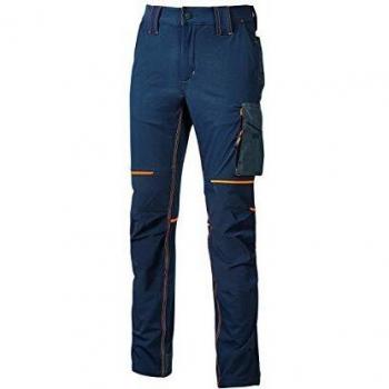 Pantalón de trabajo UPOWER MUNDO AZUL PROFUNDO TG. M VERANO - Stretch Slim Fit, Color Azul