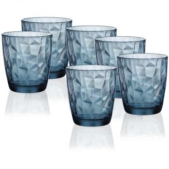 Vasos de cristal Diamond 39 cl Azul (Caja con 6 unidades)