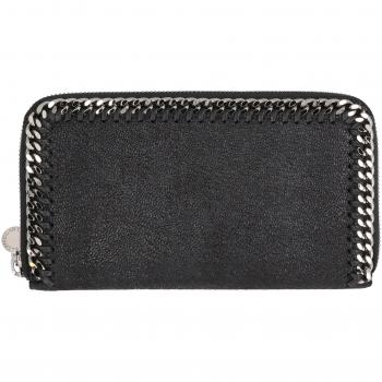 Stella McCartney Falabella Zip-Around Wallet in Black