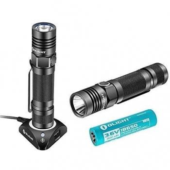 Olight® S30R II linterna recargable - U3 del Cree XM-L2 LED máx. 1020 lúmenes con 1 x batería de iones18650 y de litio 3600mAh , 1 x cable de carga USB, 1 x muelle magnética y 2 x O-ring de repuesto .