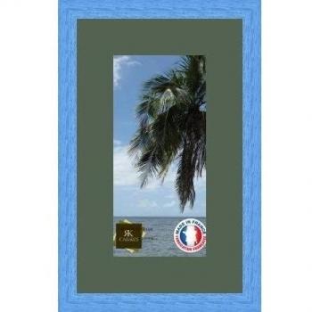 Marco de fotos de pared 16 x 33 x 16 x 33 cm, marco plateado moderno, 2,3 cm de longitud, de madera, madera, Bleu Marine-14, Passe-Partout Vert foret