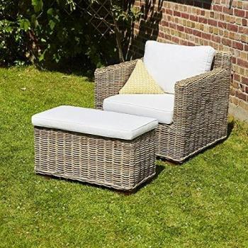 Sillón de Kubu con Puf BERAH GETAH