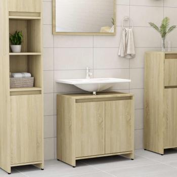 Armario de baño San Vicente madera roble claro 61x60x33 cm