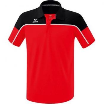 Erima Polo de Manga Corta Change, Color Rojo/Negro/Blanco, Talla Large para Hombre