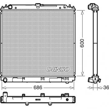 Radiador DENSO DRM46041 para refrigeración del motor