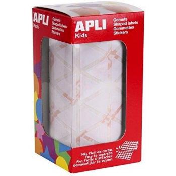 Apli Kids 11906 Rouleau de 2832 Gommettes Triangulaires, Blanco, 20mm