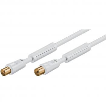 VALUE Cable de antena con ferrita ST/BU, blanco, 10 m
