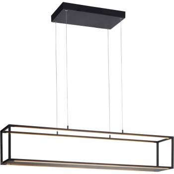 Lámpara colgante LED negra con dimmer táctil - Paul Neuhaus Contura