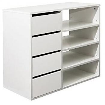 Mueble de almacenaje EMERIC 4 huecos Color Blanco