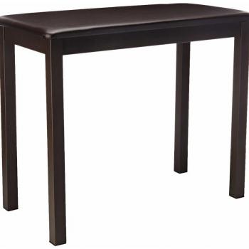 Casio CB7 Metal Bench with Padded Seat, Walnut and Brown