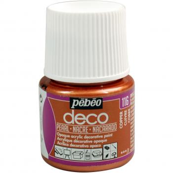 Pintura Acrílica Opaca Nacarada Cobre - Pébéo - 45 ml