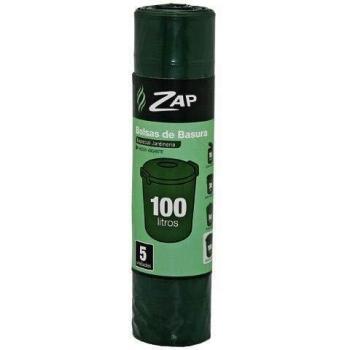 Zap Bolsas de Basura Para Jardín 100L, Verde - 5 unidades