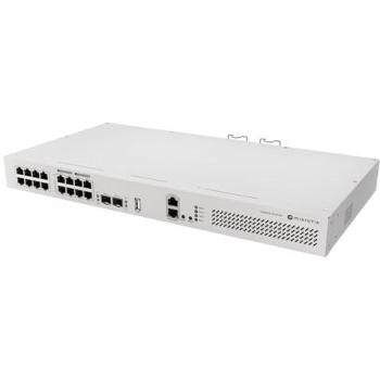 MikroTik Cloud Router Switch CRS418-8P-8G-2S+RM - Conmutador L2/L3 de 16 puertos Gigabit con 8 puertos PoE y SFP+ en formato Rack