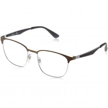 Ray-Ban 0Rx6356, Monturas de Gafas Unisex-Adulto, Top Brusched Gunmetal On Silve, 52