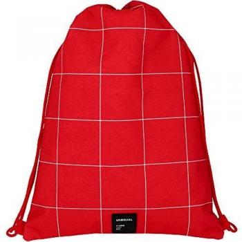 Grafoplás 37610751. Bolsa de Cuerdas con Bolsillo Exterior Cremallera. Rojo. Unequal Grid