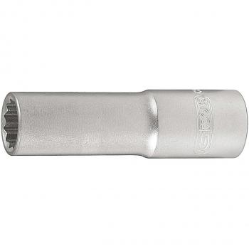 KS Tools 911.3990-E 3/8 Llave de vaso especial para bujías, perfil delgado, 14mm, colgador