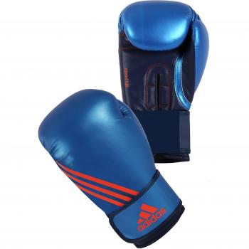 adidas Guantes de boxeo Speed 100, azul metálico, 12oz, ADISBG100