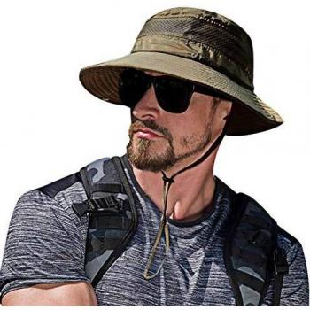 SIYWINA Hombres Sombrero de Pescador Verano Protección UV Sombreros de al Aire Libre