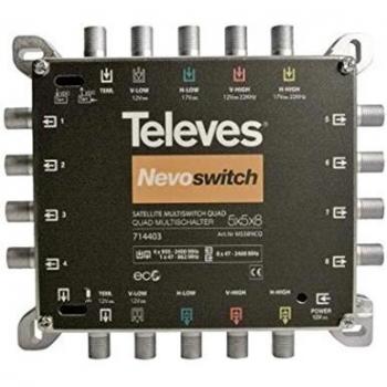 Multiswitch Televes NEVO 5 en 8 con NT Quad Kask MS58NCQ