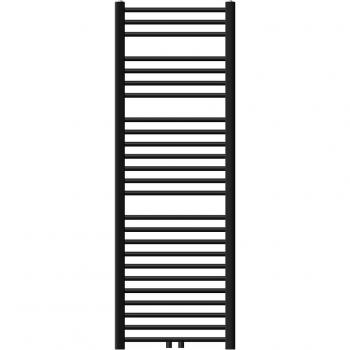 Radiador Toallero de Baño Sahara 500 x 1500 mm Negro Mate Moderno Recto con Conexión Central y Kit de Montaje Incluido
