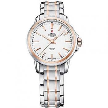 Reloj de Mujer Swiss Military SM34040.10 Analógico de Cuarzo con Brazalete de Acero Inoxidable y Cristal de Zafiro 28mm 10ATM