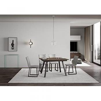 Mesa extensible Mirhi 90x120/180 cm Estructura Nogal Antracita