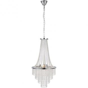 Araña de metal cromado Allington 3 bombillas 68cm