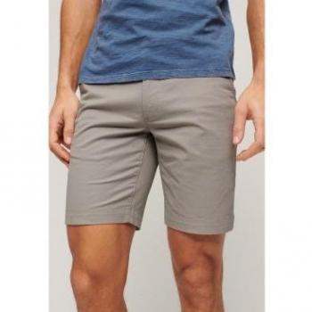 Superdry Men's Stretch Chino Shorts, Dove Grey, Size 36