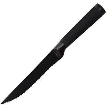 Bergner Black Blade Cuchillo Chuletero, Acero Inoxidable, Negro, Carne