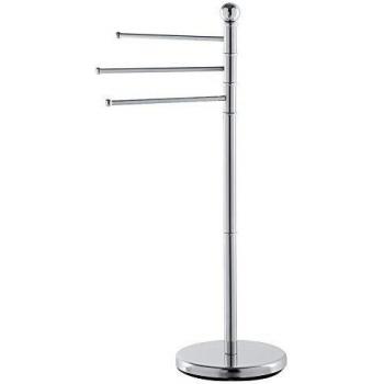 Piantana Portasciugamani Cromada de 3 Brazos, 22x93 cm
